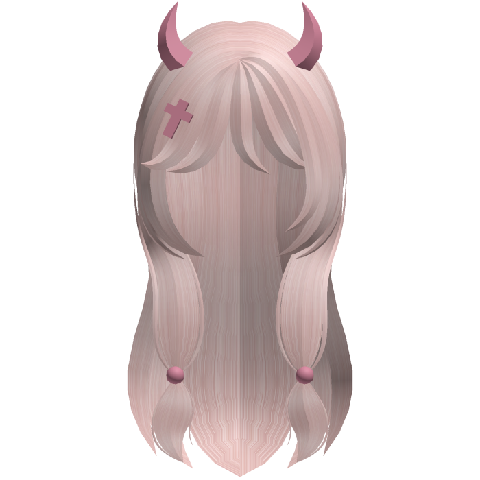 black devil horns pigtails hair