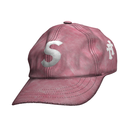 Wrinkly Distressed S logo cap backwards Roblox item