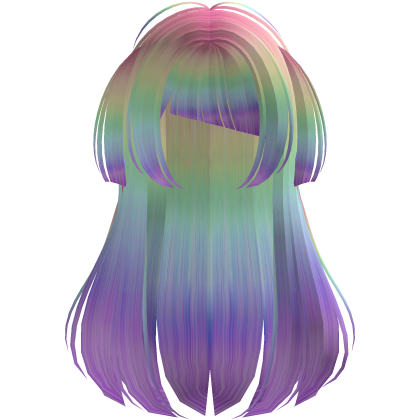 Rainbow Long Doll Hair with Mini Pigtails