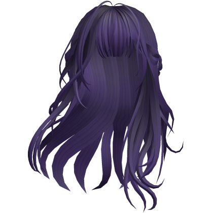 Long Side Swept Hair - Purple