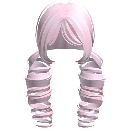 ꒰Cute Pink Curly Pigtails Roblox item