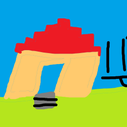 Drive in a baseplate with a house
