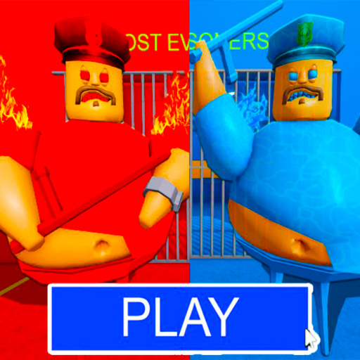 FIRE VS WATER BARRY'S PRISON RUN (OBBY) official Roblox game thumbnail