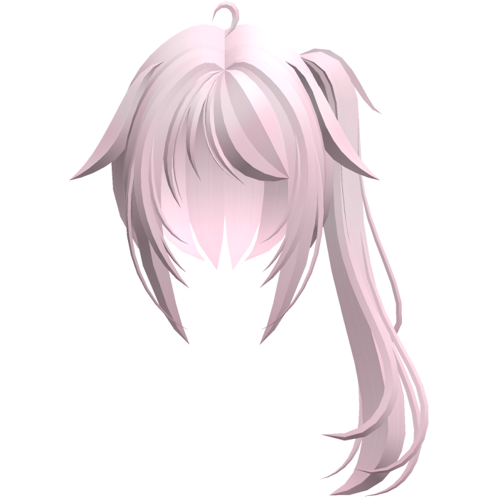 moe vkei emo messy ponytails w tufts pink