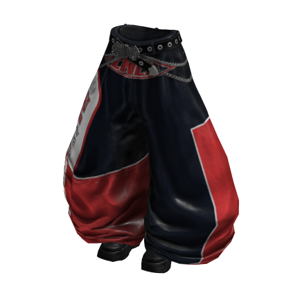 Y2K Racer Girl Pants (Black Navy Blue)