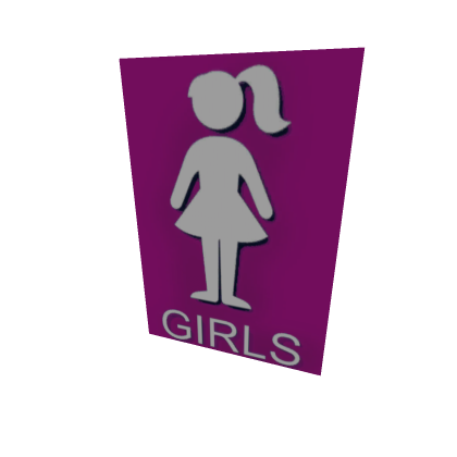 Girls Bathroom Sign