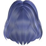 Blue Wavy Long Girl Hair