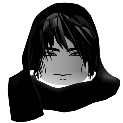Vkei Mogger Face Black Hoodie Scarf Handsome Man Roblox item