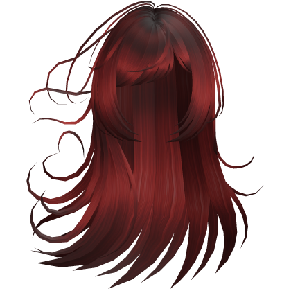Red Long Layered Wispy Windy Hair Roblox item