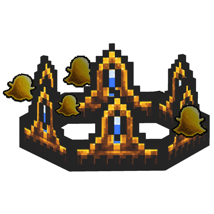 Yellow Ghost 8-bit crown ADD-ON