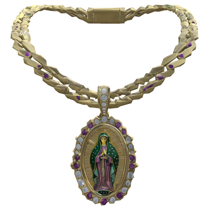 Iced Out Gold Saint Mary Radiant Chain 1.0