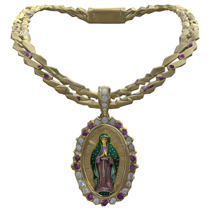 Iced Out Gold Saint Mary Radiant Chain 1.0