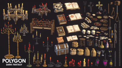 Polygon Dark Fantasy Props preview 1