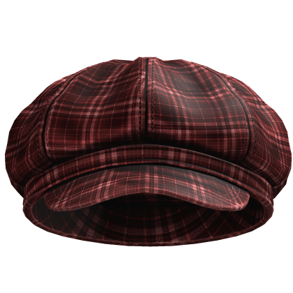 Trendy Aesthetic Beret (Red Plaid) Roblox item