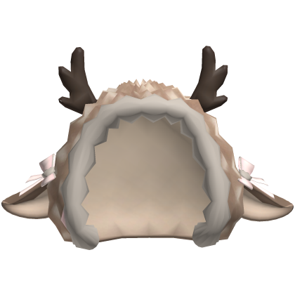 cozy cute winter fluffy deer fawn antlers hood