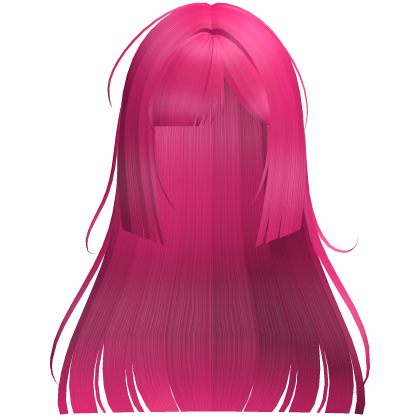 Cute Long Hime Cut Hair Side Bang (Hot Pink) Roblox item