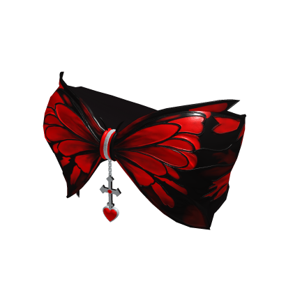 ✧♡✧ Red And Black Butterfly Crystal Crop Top