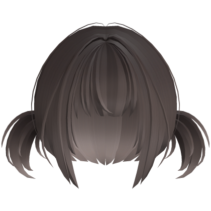 2000s moe anime wispy pigtails low brown fade