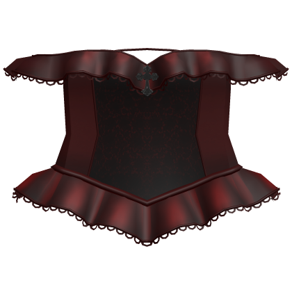 ♡ : red goth cross corset