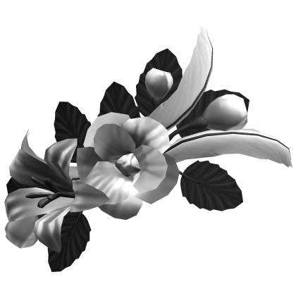 Silver & Black Floral Feather Headpiece