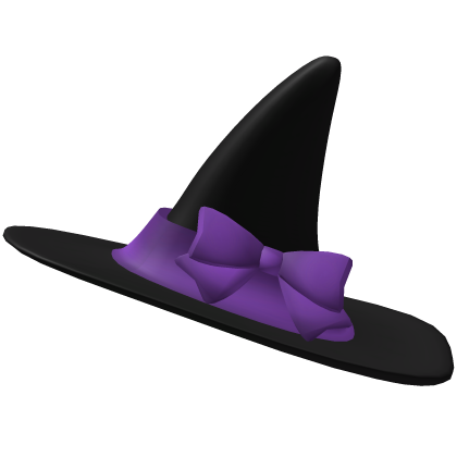 Halloween Kawaii Purple Witch Hat Bow Cute Black Roblox item