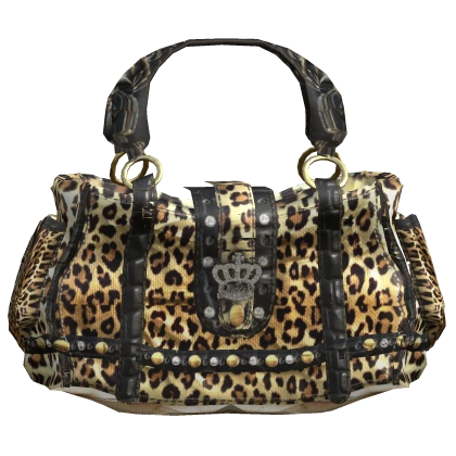 Vintage Harajuku 2000 Gyaru Icon Bag Black Leopard | Roblox