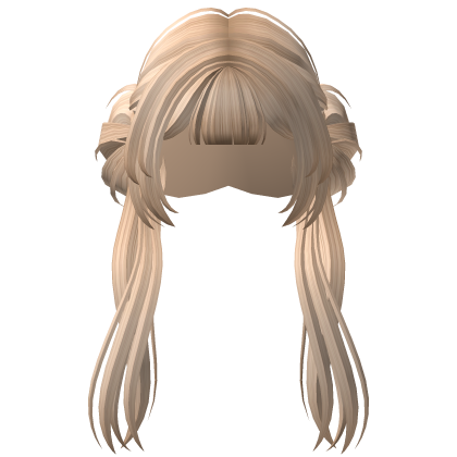 Cute Low Double Buns in Blonde Roblox item