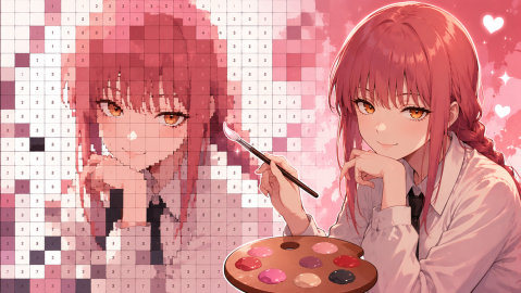 🎨 Anime Girl Paint by Numbers