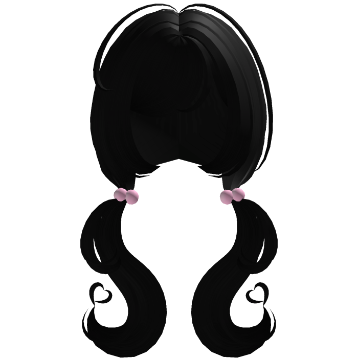 ♡ adorable heart moe pigtails in black