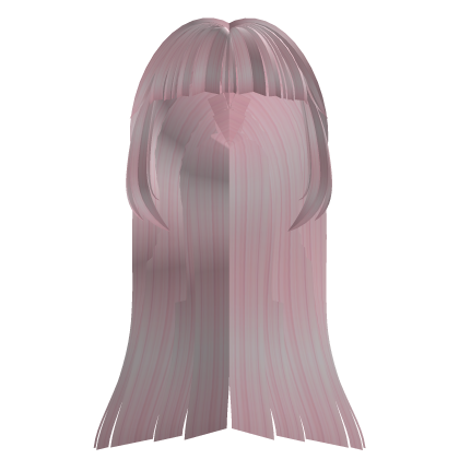 Cute Long Straight Hime Cut Pink Roblox item