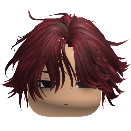 Wavy Messy Fluffy Layered Hair w/ Face Roblox item