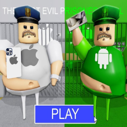 IPHONE VS ANDROID POLICE PRISON RUN! (Obby)
