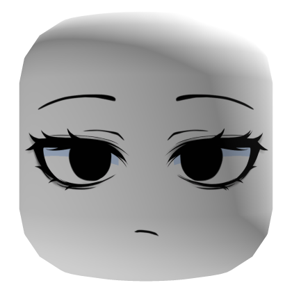 Bored Neutral Girl Face - White Roblox item