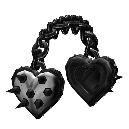Silver Heart Punk Headphones Roblox item