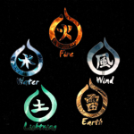 THE GODS OF fire,water,earth,wind,lightning