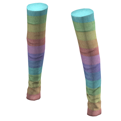 cute kawaii harajuku decora rainbow leg warmers