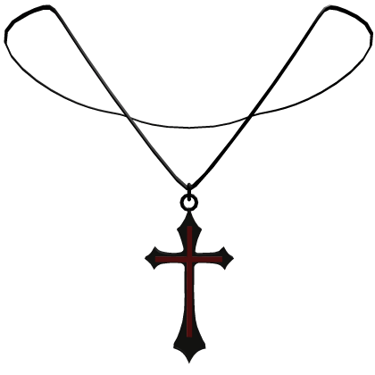 Roblox Item Y2K Crimson Cross Necklace [1.0]