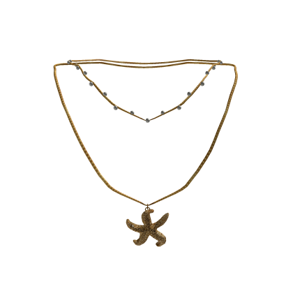 Summer Starfish Layered Necklace 3.0 GOLD thumbnail