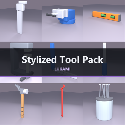 Stylized Tool Pack x35 Hammer Wrench Saw Bench