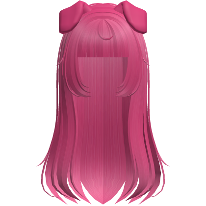 kawaii long soft puppy hair in hot pink