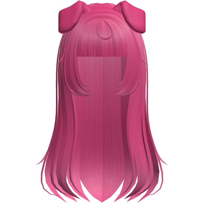 kawaii long soft puppy hair in hot pink