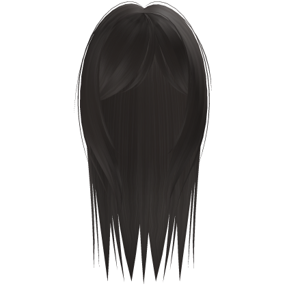long spikey gothic hair in dark brown 