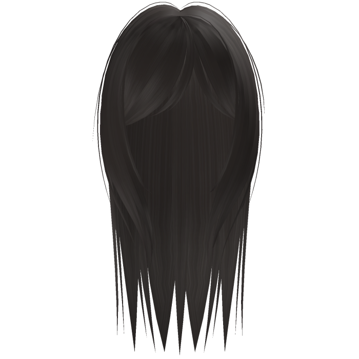 long spikey gothic hair in dark brown 
