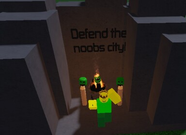 Defend the noobs city!