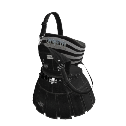 Punky Top and Denim Skirt (Black)