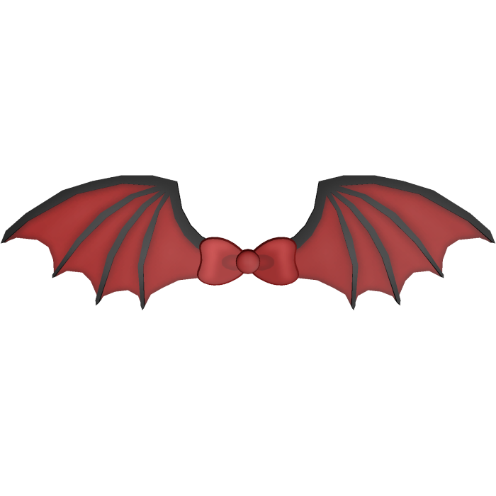 Cute Halloween Dark Bat Wings w Bow ! - MM2