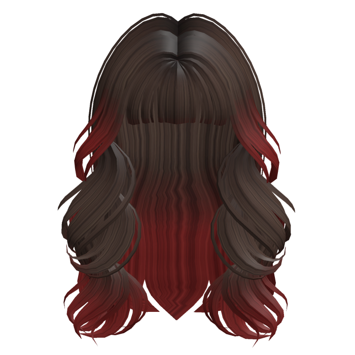 Pretty Voluminous Curly Brown Red Hair with Bangs