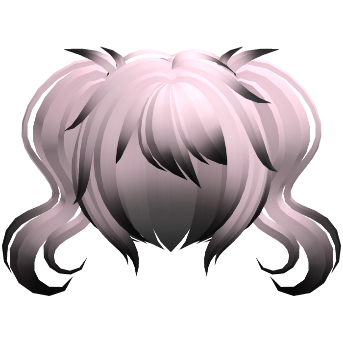 fluffy moe short swirly pigtails pink black
