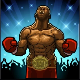 Neon boxing stars icon