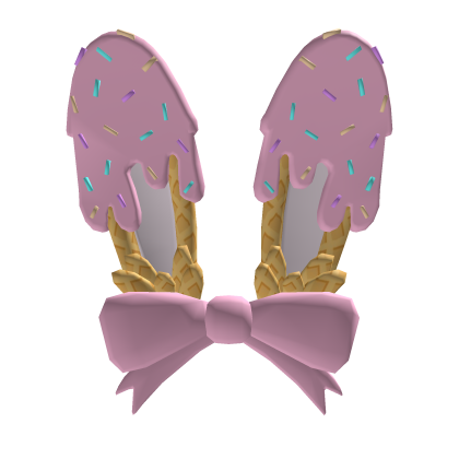♡ ꒰ Adorable Kawaii Sprinkle Bunny Ears (Waffle) Roblox item